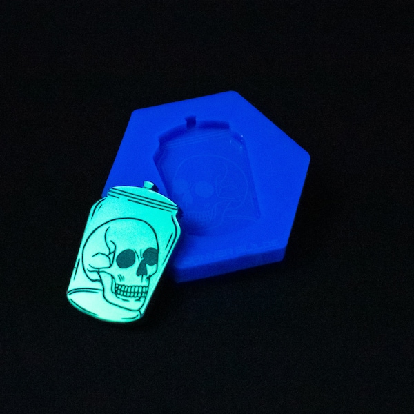 Mini Skull Jar Silicone Mold Shiny Mould for Resin and Concrete Crafting Decor