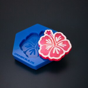Mini Etched Hibiscus Silicone Mold Shiny Mould for Resin and Pendants Earrings, Necklaces, Ornaments and Wall or Home Decor