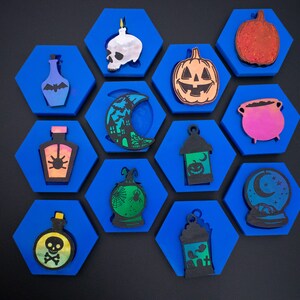 Mini Etched Halloween Silicone Mold Shiny Mould for Resin and Pendants Earrings, Necklaces, Ornaments and Wall or Home Decor