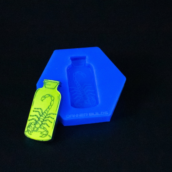 Mini Scorpion Jar Silicone Mold Shiny Mould for Resin and Concrete Crafting Decor