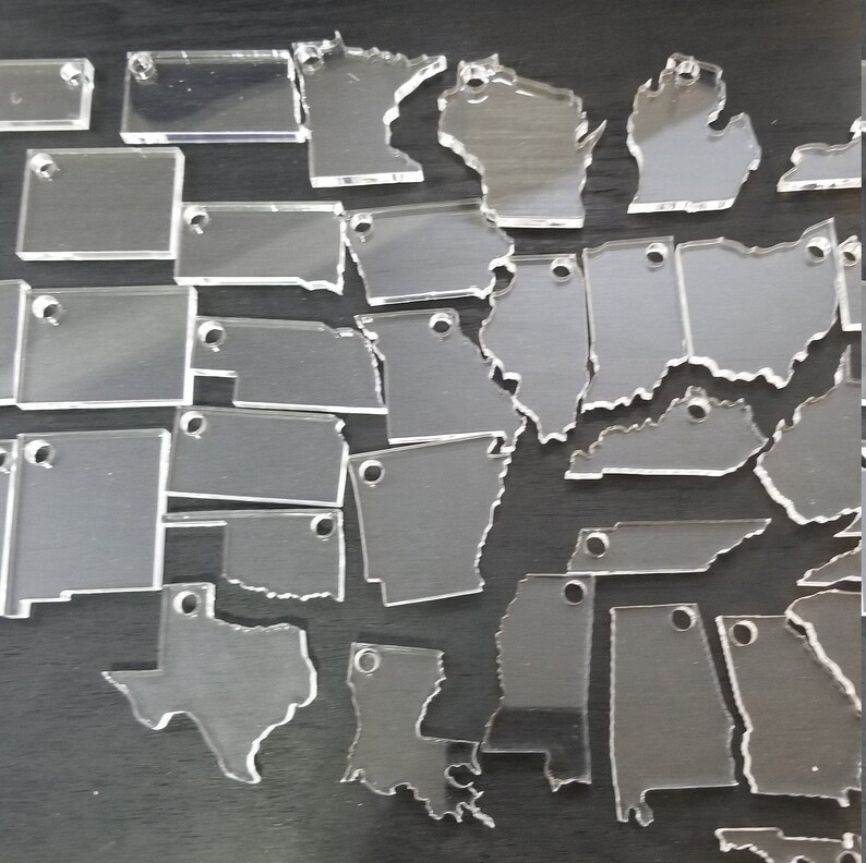 State Silicone Keychain Mold Shiny Mould for Resin Crafting Etsy