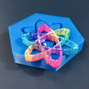 Mini Atom Silikonform Glänzende Form für Harz und Anhänger, Ohrringe, Halsketten, Ornamente und Wand oder Wohndekor