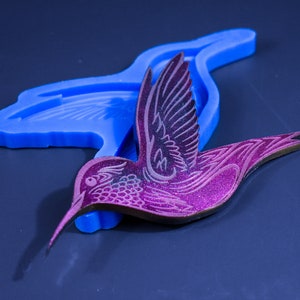 Kolibri Silikonform glänzende Form für Harz und Beton, Untersetzerdekor