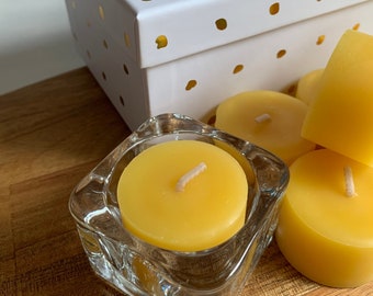 Hand-Poured Pure Beeswax Candles