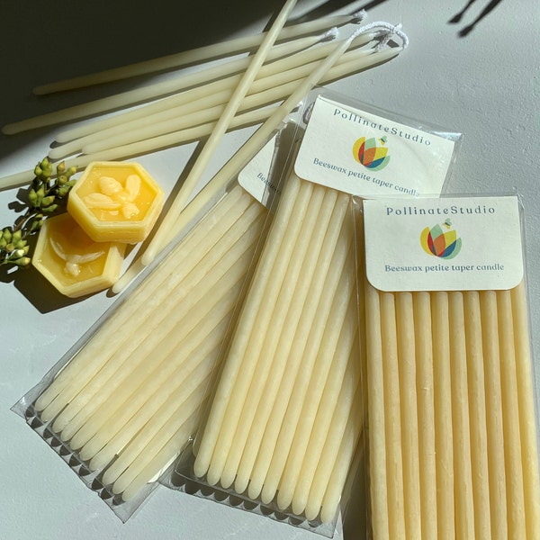 10 Tall Beeswax birthday candles x 10 or 20, 100% pure Australian beeswax taper candles 10 x 16cm or 20 x 16cm, hand dipped beeswax tapers