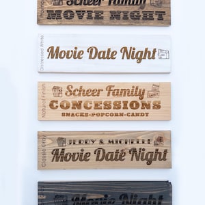 Custom Wooden Tray for Movie Night