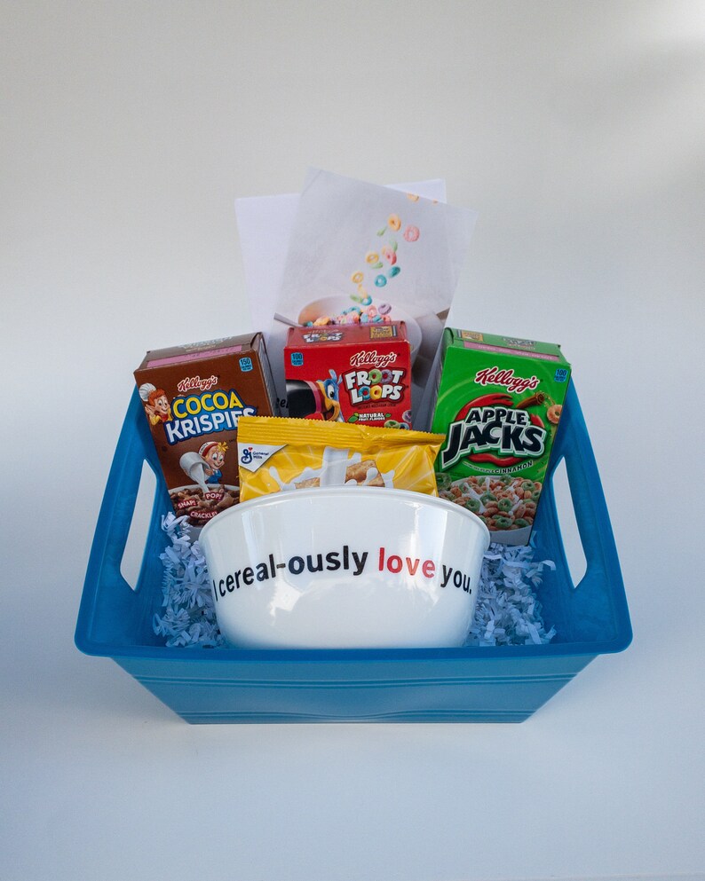 Blue Gift Box for Cereal Lovers for Any Occasion Etsy