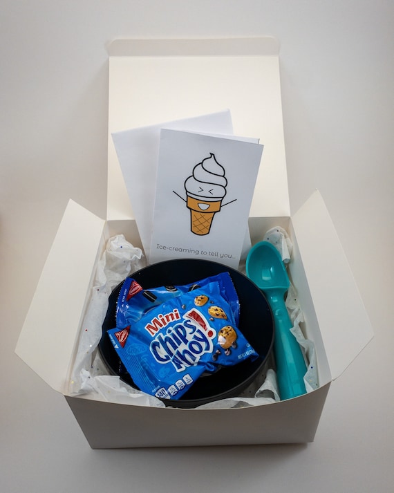 Ice Cream Lover Gift Box with Personalized Plastic Bowl and Etsy