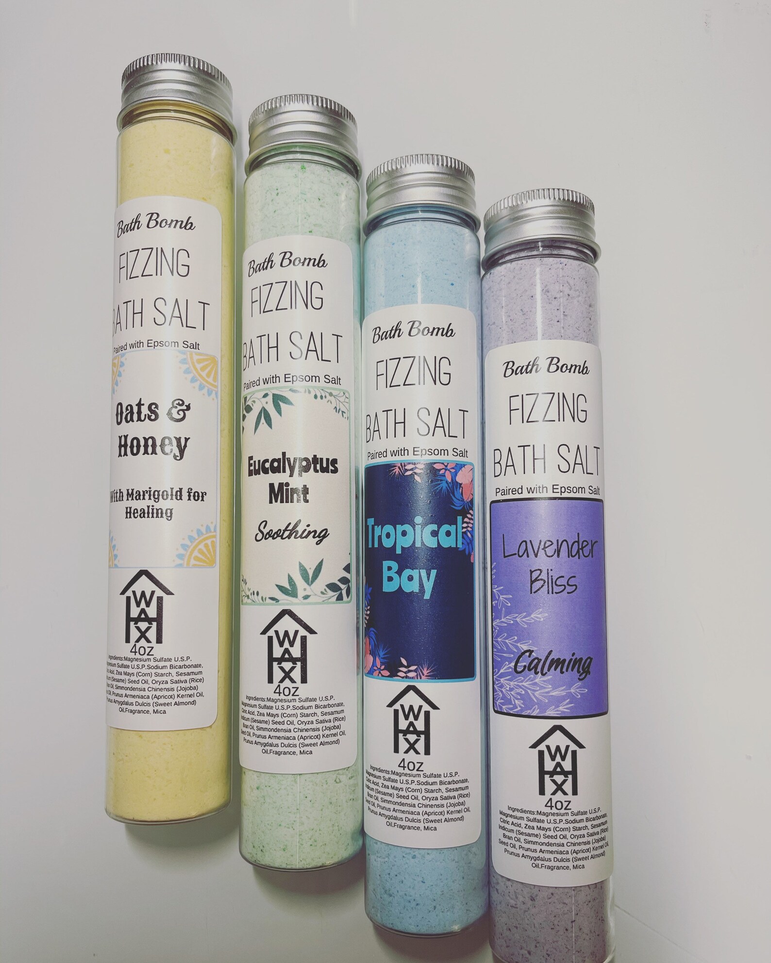 Fizzing Bath Salts Bath Bomb w/ Epson Salt Etsy