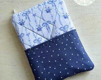 Blue Bows Kindle Sleeve - Padded Reader Case