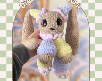 Junie the Jester Bunny Digital PDF Crochet Pattern