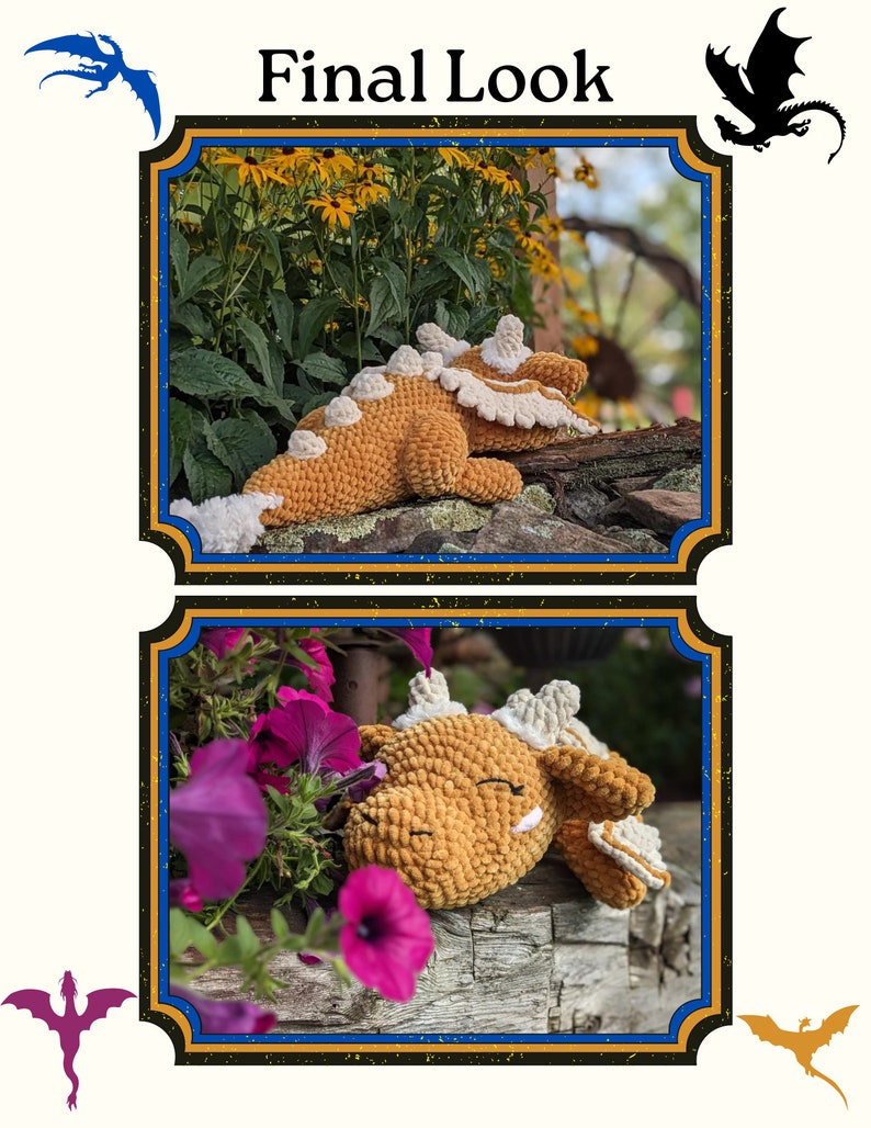 Sleeping Baby Dragon Crochet Pattern image 8