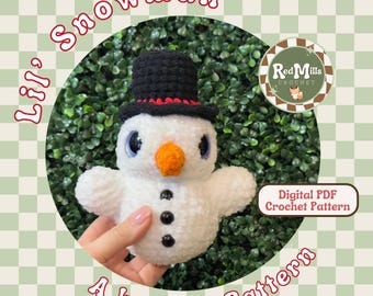 Chubby lil Snowman REDMILLSCROCHET OFFICIAL