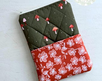 Terracotta Mushroom Kindle Sleeve - Padded Reader Case