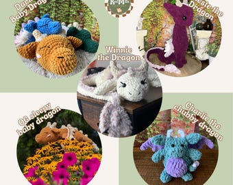 Five Dragons Crochet Patterns BUNDLE