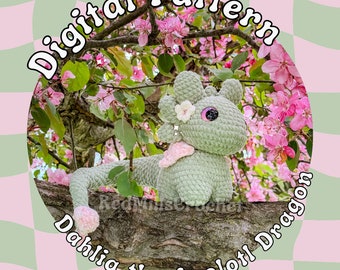 Dahlia le dragon Axolotl - Patron numérique officiel au crochet