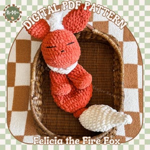 Felicia the Fire fox Snuggler Digital pattern