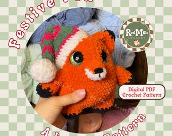Fern the Festive Fox REDMILLSCROCHET OFFICIAL
