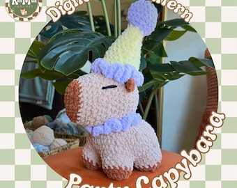 Party Capybara digital PDF pattern REDMILLSCROCHET OFFICIAL