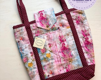 Floral watercolor Market Bag