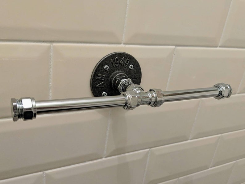 Chrome plated Copper pipe bathroom double toilet paper ...
