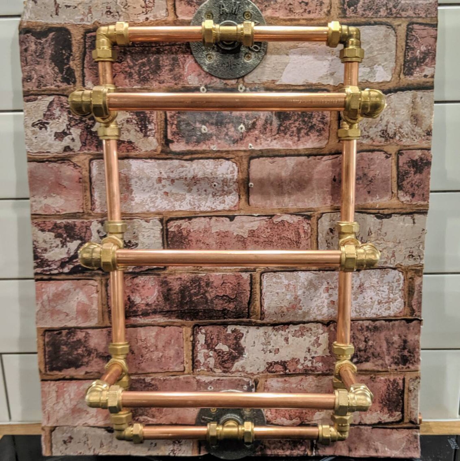 Handmade Wall Mounted Copper Pipe & Brass Towel Storage Etsy UK