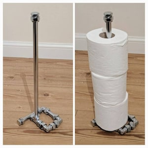Chrome plated copper pipe tubing industrial toilet paper roll stand holder