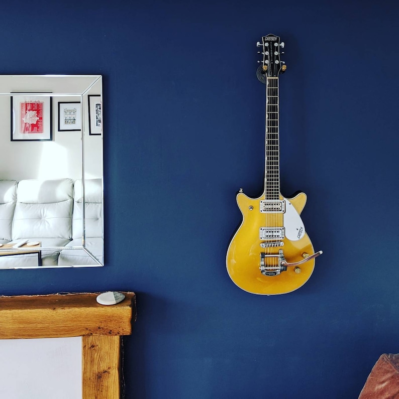 Guitar Wall Mount Hanger Metal & Brass Cushioned Protective Etsy UK