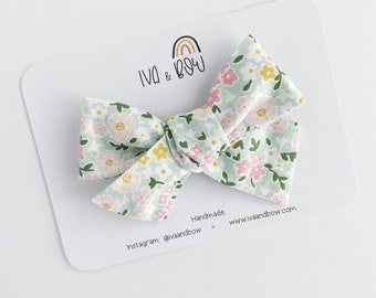 Floral Spring Hair Bow, Hair Bows for Girls, Floral Bows, Headbands, Headbands for Baby, Gifts for girls, Hair clips, Schoolgirl Bow