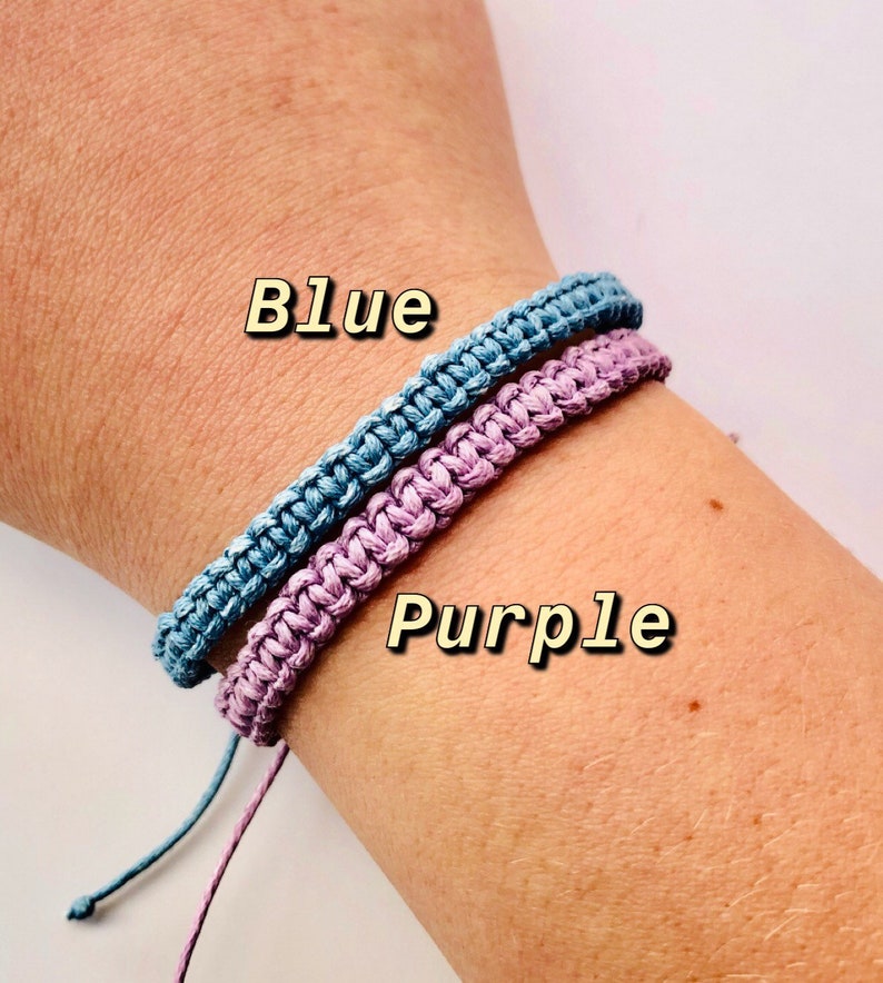 Colored macrame bracelets