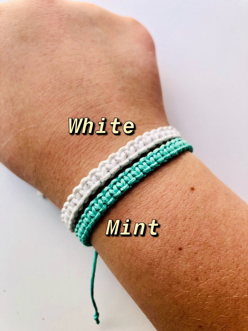 Colored macrame bracelets