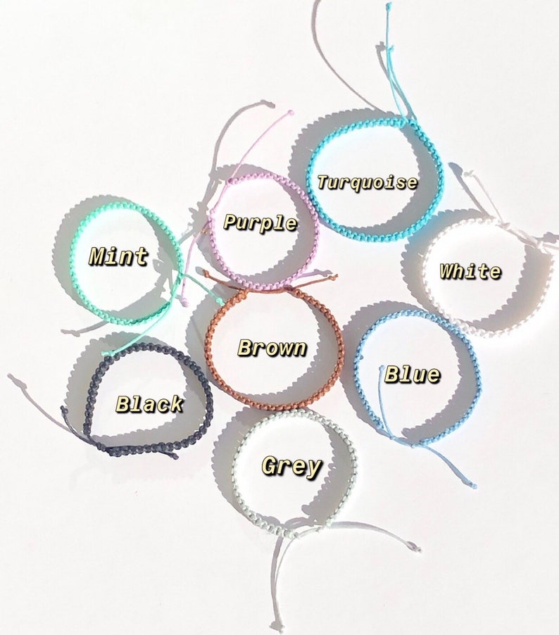 Colored macrame bracelets