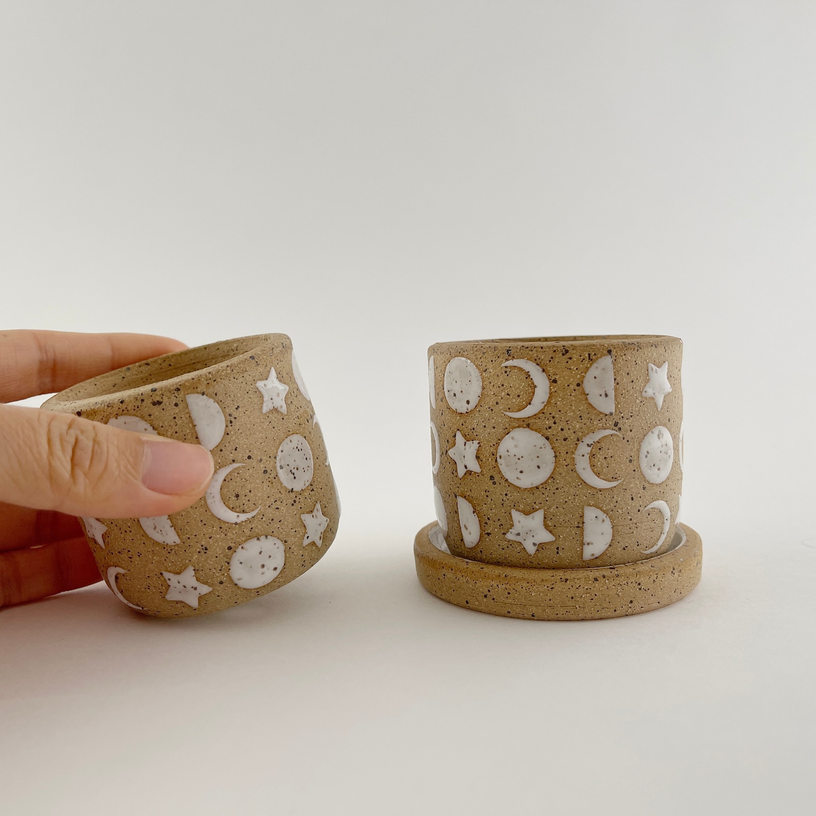 Mini Raw Clay Celestial Planter