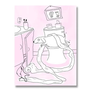 Tarjeta de amor con un perro malo - Tarjeta divertida - Tarjeta de felicitación colorida - Tarjeta de perro - Mamá perro - Papá perro - Tarjeta ilustrada - Tarjeta de amor