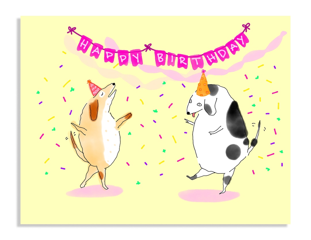 Happy Birthday Card - Funny Card - HBD Colorful Greeting Card - Party ...
