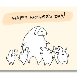 Mother's Day Card - Funny Mom Card - World's Best Mom Kleurrijke Wenskaart - Dog Card - Dog Mom - Dog Dad - Cute Illustrated Card