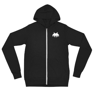 Spray Paint Stencil Style 8 Bit Video Game Unisex zip hoodie