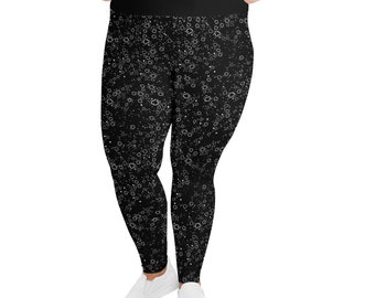 Leggings con estampado integral de videojuegos retro SPACE!, talla grande