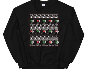 Sudadera unisex navideña de 8 bits con temática de videojuegos para nerds informáticos