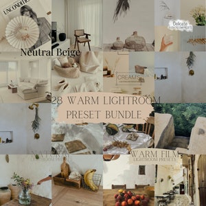 Warm Lightroom preset bundle |natural presets |instagram presets |creamy presets |interior presets |neutral presets |mobile and desktop