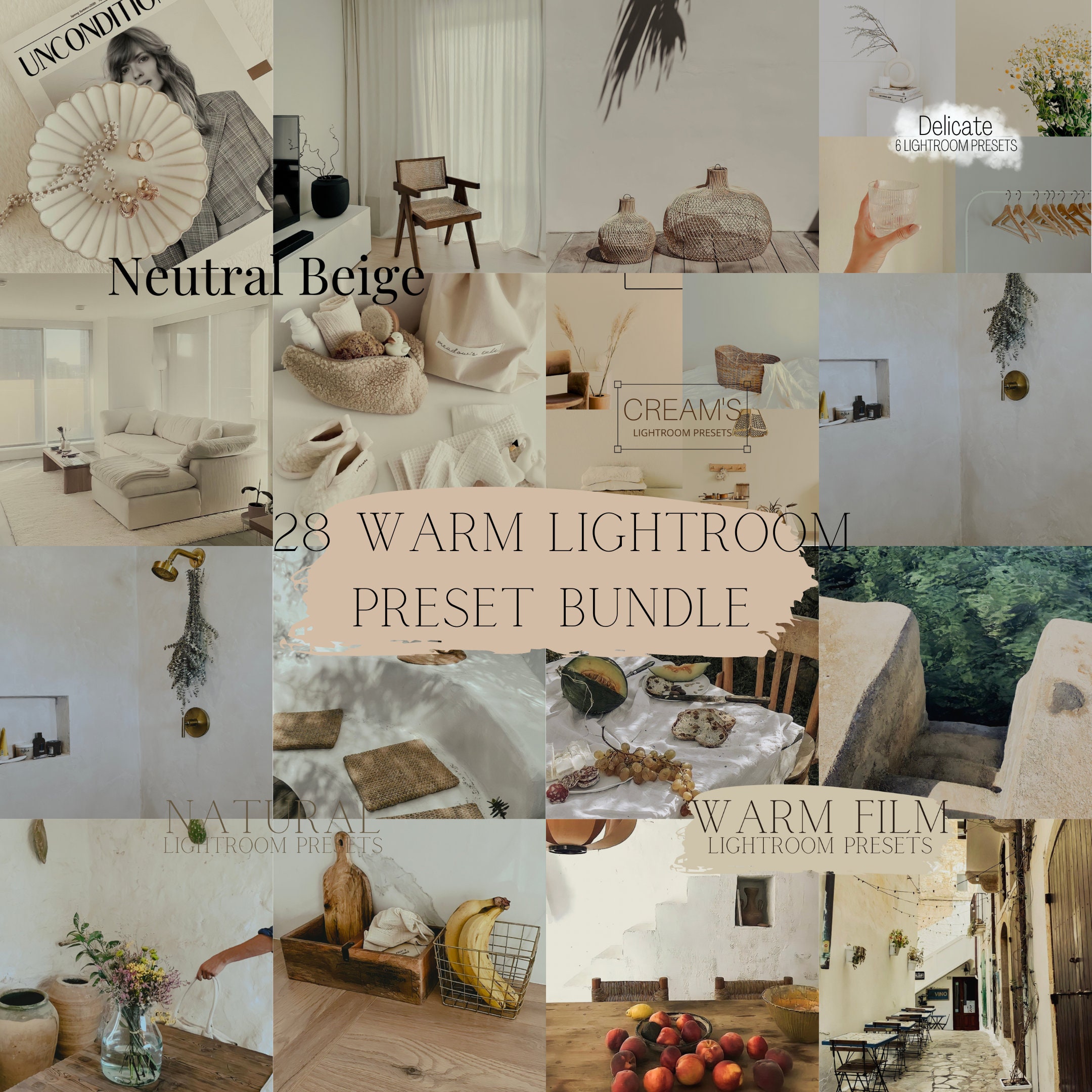 Warm Lightroom Preset Bundle |natural Presets |instagram Presets ...