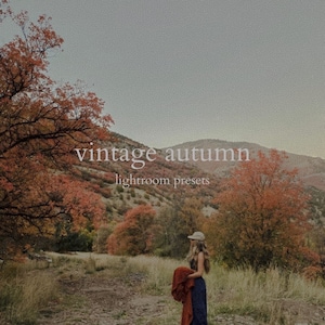 Vintage Autumn Lightroom mobiele en desktop presets | herfst presets | neutrale presets | romige presets | zachte preset | gedempte preset | film