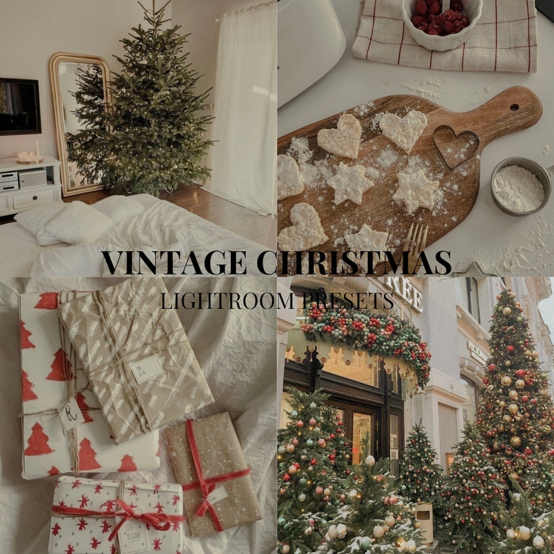 Vintage Christmas Lightroom Presets Mobile and Desktop |creamy Presets ...