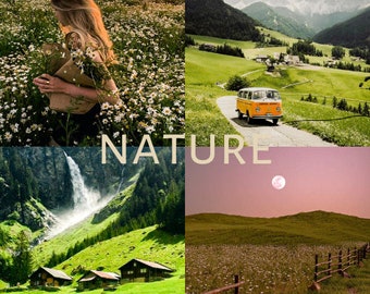 4 nature presets |Lightroom mobile and desktop presets |Blogger presets | green presets|Instagram presets |outdoor presets |landscape travel