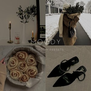 6 Moody Lightroom mobile and desktop presets |cozy presets |fall presets |Instagram presets |dark presets |interior presets |winter presets