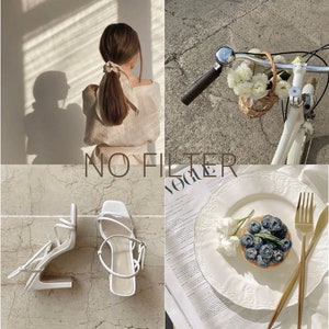 No filter Lightroom presets |mobile and desktop  |natural presets | white presets |cream presets |lightroom filters |bright presets |clean