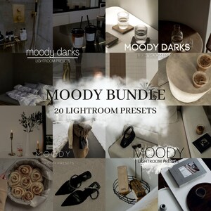 20 Moody Lightroom presetbundel | donkere presets | lage belichting presets | herfst presets | instagram presets | winter presets | mobiel en desktop