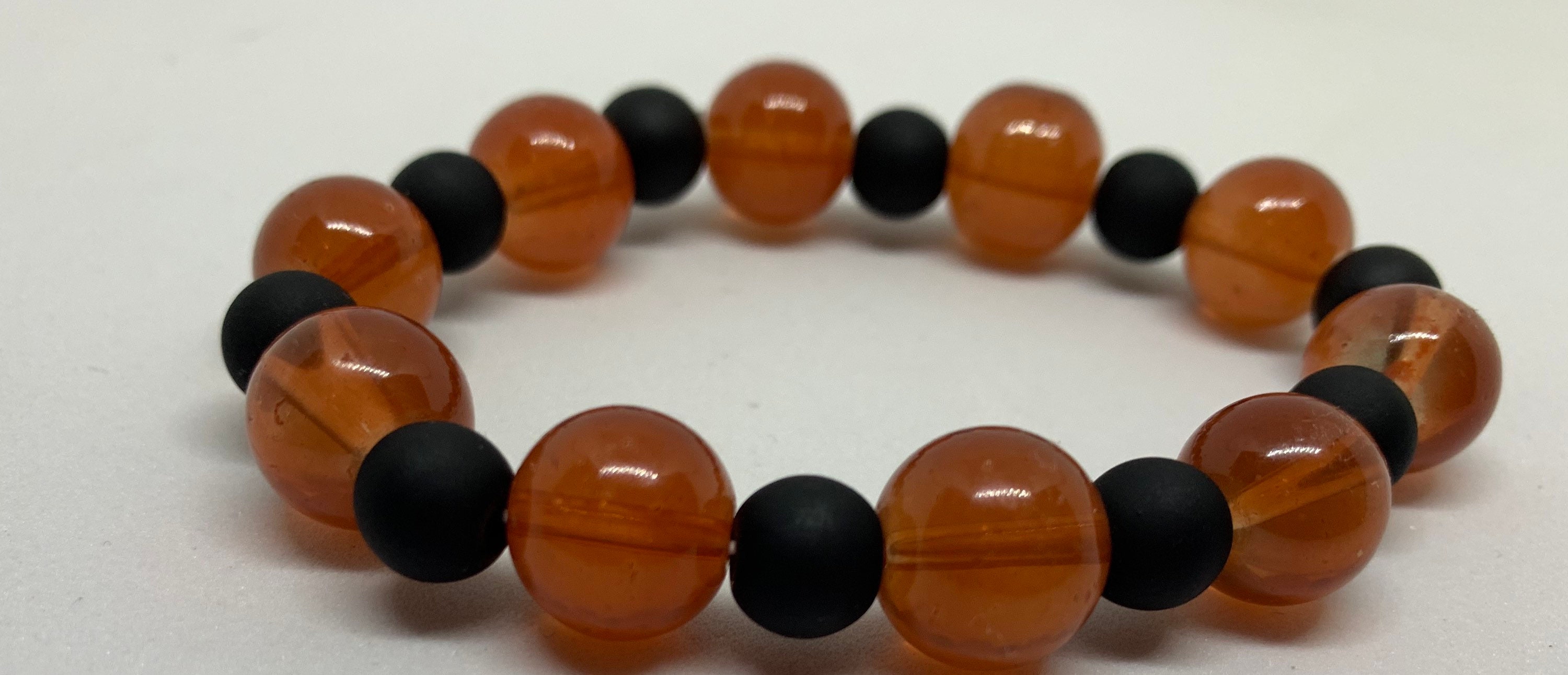 Orange and black bracelet Etsy