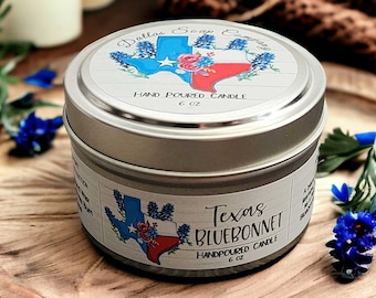 Texas Bluebonnet Candle / Handpoured Soy Blend - 6 oz