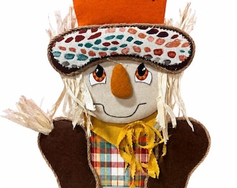 Fall Scarecrow Wreath Attachment – Handmade Color of shirt will vary